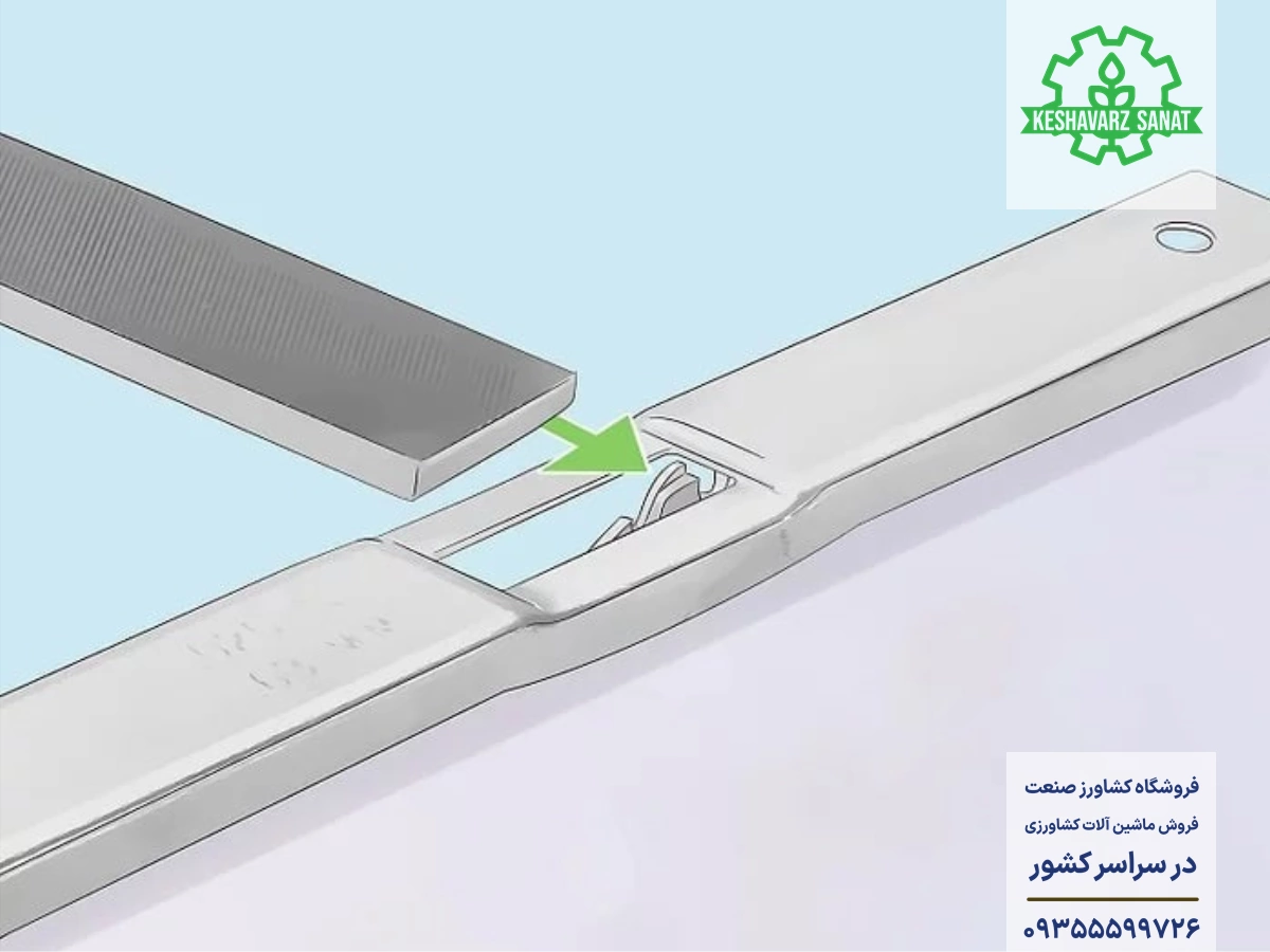 قرار دادن عمق سنج بر روی راکر زنجیر